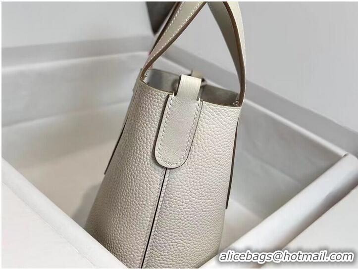 Famous Brand Hermes Original Togo Leather Bag H3602 White