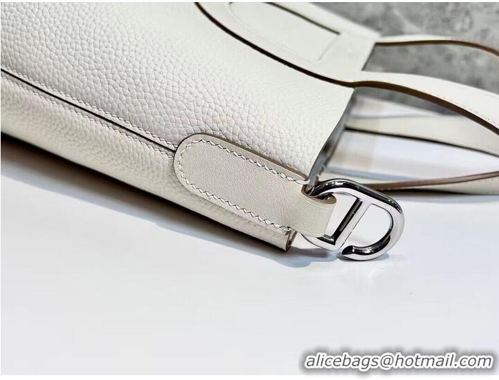 Famous Brand Hermes Original Togo Leather Bag H3602 White