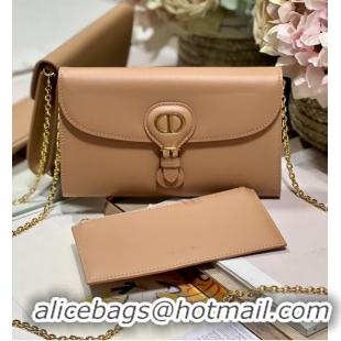 Trendy Design DIOR BOBBY EAST-WEST POUCH WITH CHAIN Smooth Calfskin S5703UBP LIGHT PINK