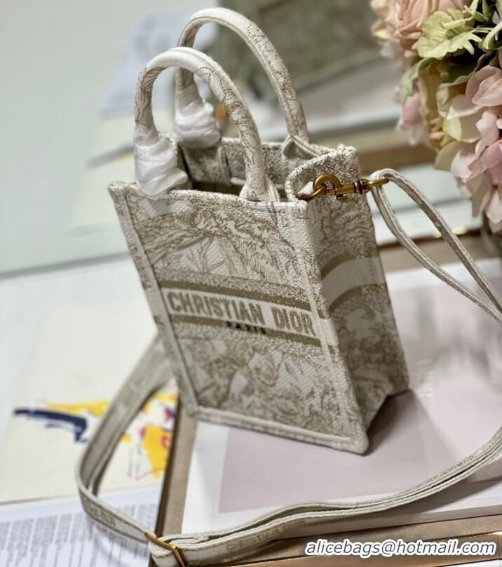 Top Quality MINI DIOR BOOK TOTE PHONE BAG Embroidery S5555CES-1