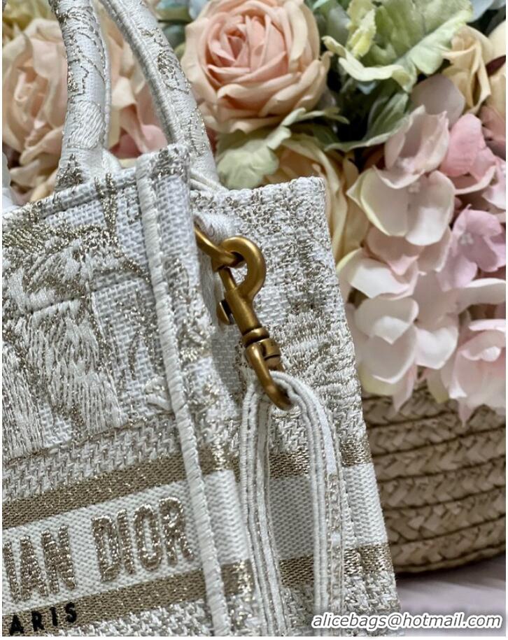 Top Quality MINI DIOR BOOK TOTE PHONE BAG Embroidery S5555CES-1