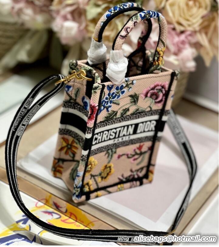 Top Design MINI DIOR BOOK TOTE PHONE BAG Embroidery S5555CES-4