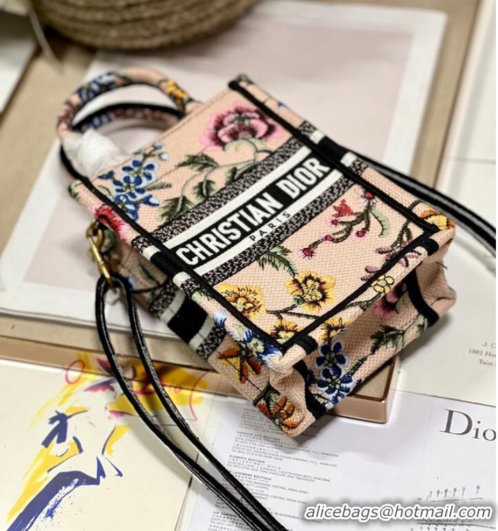 Top Design MINI DIOR BOOK TOTE PHONE BAG Embroidery S5555CES-4