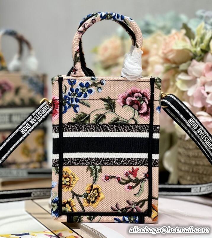 Top Design MINI DIOR BOOK TOTE PHONE BAG Embroidery S5555CES-4