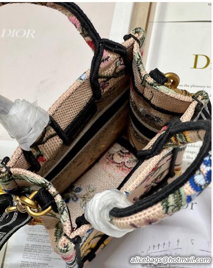 Top Design MINI DIOR BOOK TOTE PHONE BAG Embroidery S5555CES-4