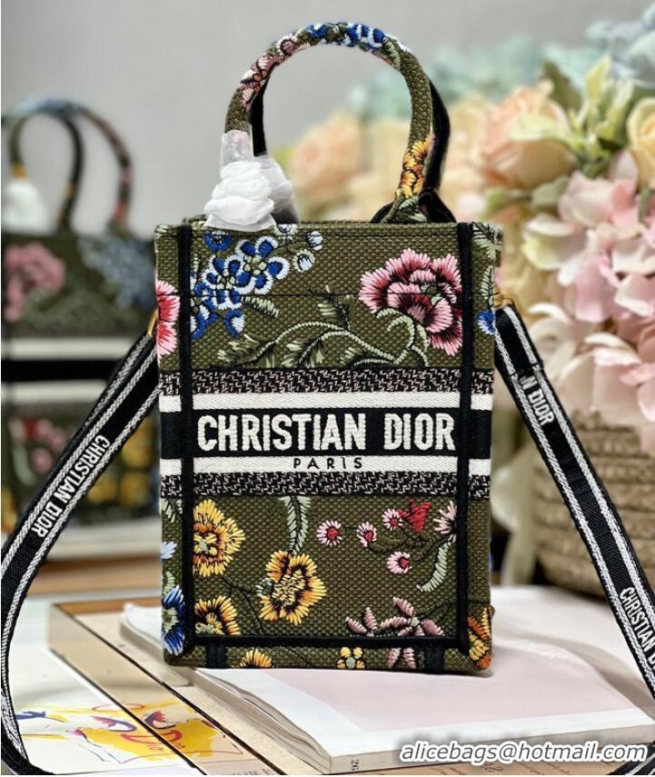 Buy Fashionable MINI DIOR BOOK TOTE PHONE BAG Embroidery S5555CES-5