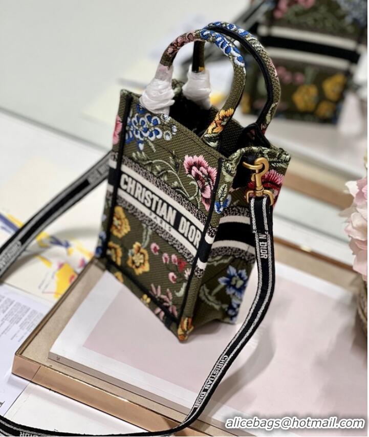 Buy Fashionable MINI DIOR BOOK TOTE PHONE BAG Embroidery S5555CES-5