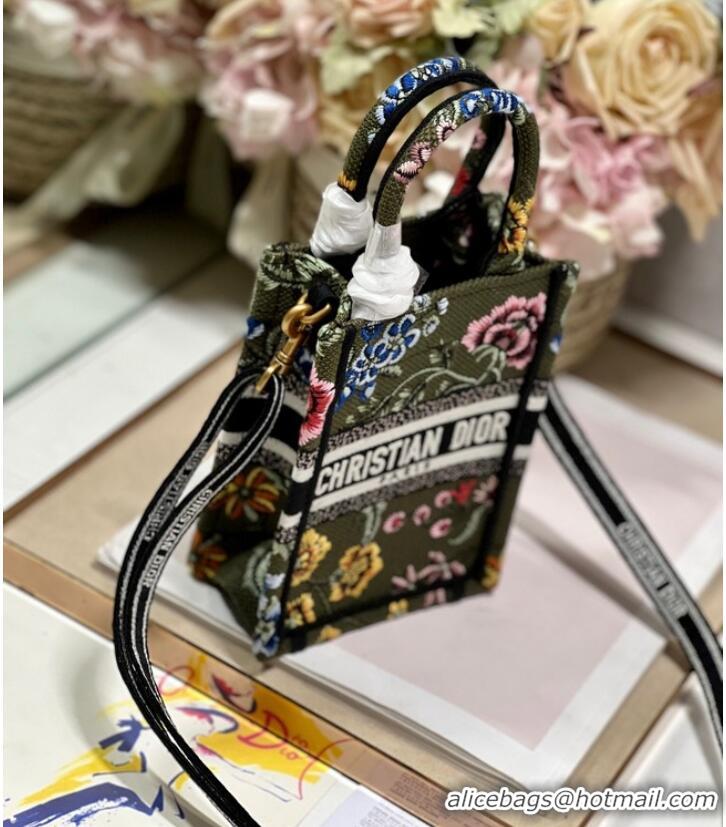 Buy Fashionable MINI DIOR BOOK TOTE PHONE BAG Embroidery S5555CES-5