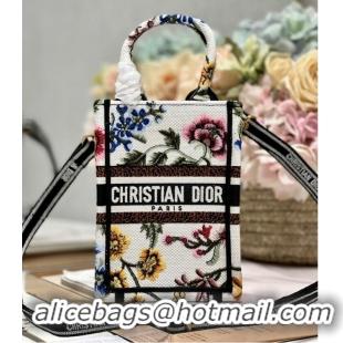 Inexpensive MINI DIOR BOOK TOTE PHONE BAG Embroidery S5555CES-7