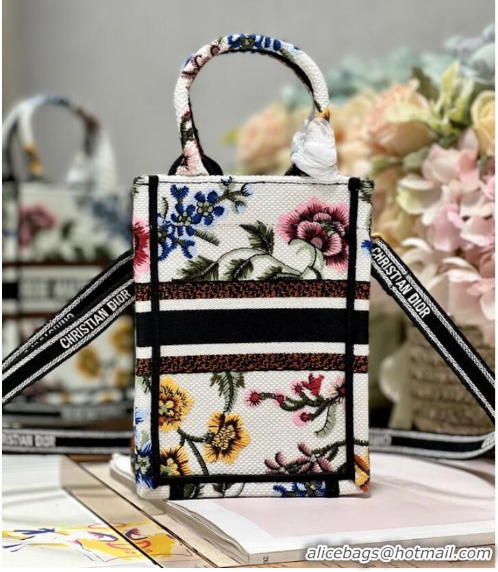 Inexpensive MINI DIOR BOOK TOTE PHONE BAG Embroidery S5555CES-7