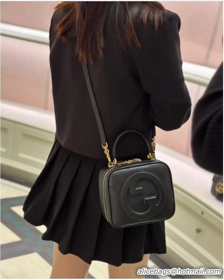 Top Grade Gucci Blondie top handle bag 744434 BLACK