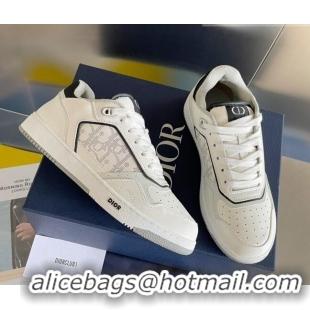 Perfect Dior B27 Low-Top Sneakers in Calfskin White/Black 122670