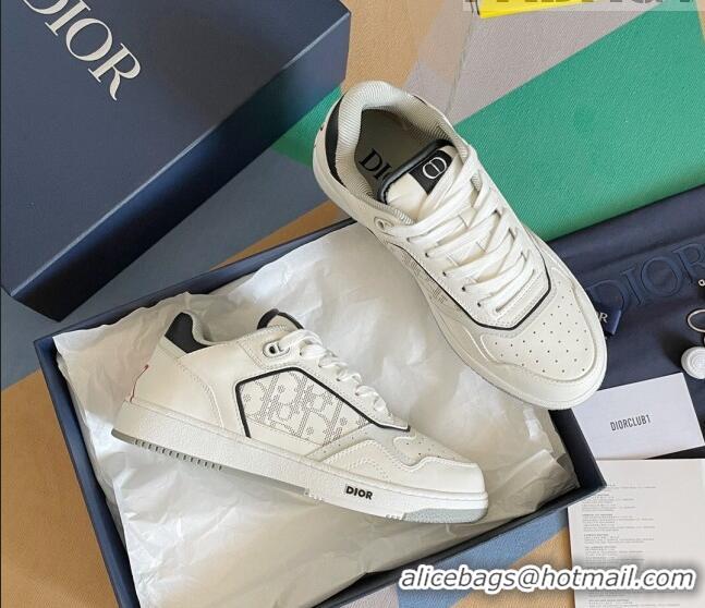 Perfect Dior B27 Low-Top Sneakers in Calfskin White/Black 122670