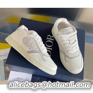 Sumptuous Dior B27 Low-Top Sneakers in Calfskin and Knit Oblique White 2122671