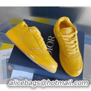 Grade Quality Dior B27 Low-Top Sneakers in Calfskin Yellow 122672