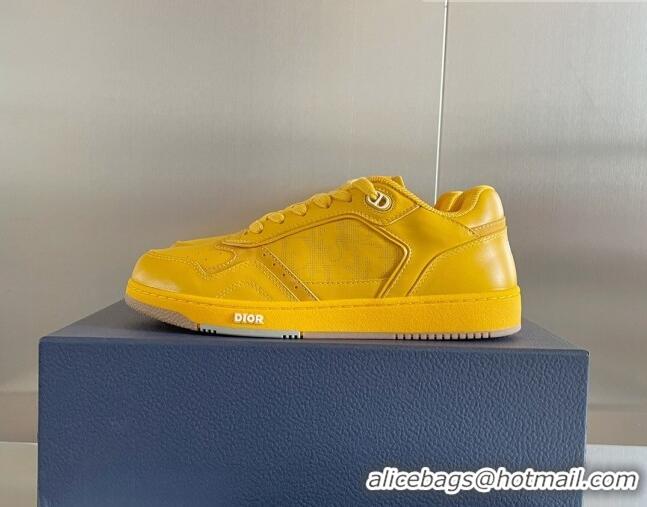 Grade Quality Dior B27 Low-Top Sneakers in Calfskin Yellow 122672