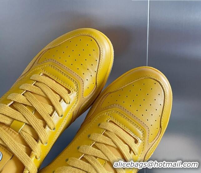 Grade Quality Dior B27 Low-Top Sneakers in Calfskin Yellow 122672