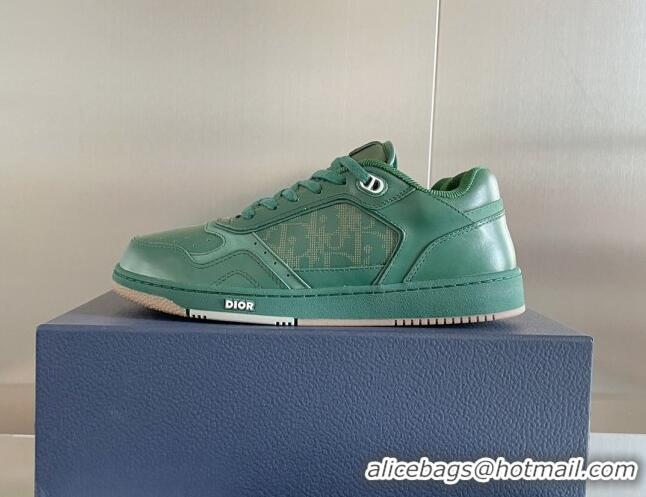 Discount Dior B27 Low-Top Sneakers in Calfskin Green 2122673