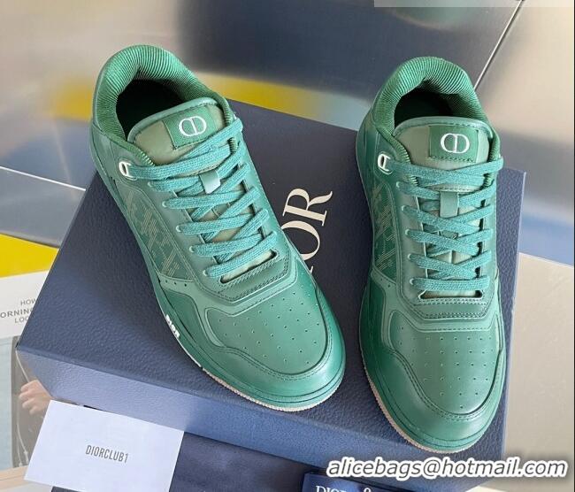 Discount Dior B27 Low-Top Sneakers in Calfskin Green 2122673