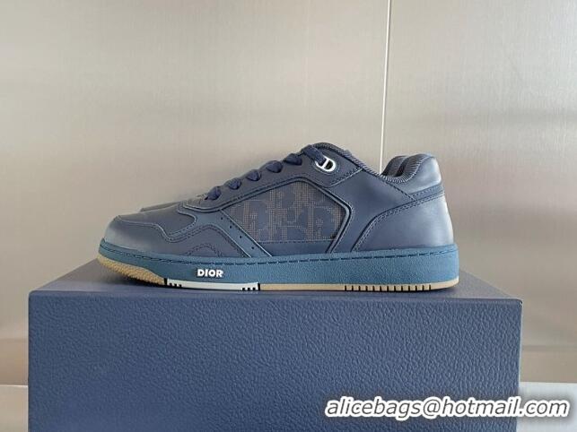 Top Grade Dior B27 Low-Top Sneakers in Calfskin Navy Blue 122674