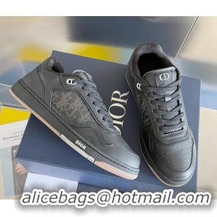 Stylish Dior B27 Low-Top Sneakers in Calfskin Black  122675