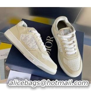 Generous Dior B27 Low-Top Sneakers in Calfskin White/Beige 2122678