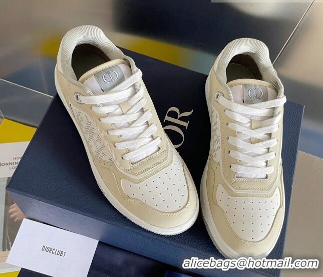 Generous Dior B27 Low-Top Sneakers in Calfskin White/Beige 2122678