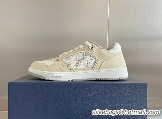 Generous Dior B27 Low-Top Sneakers in Calfskin White/Beige 2122678