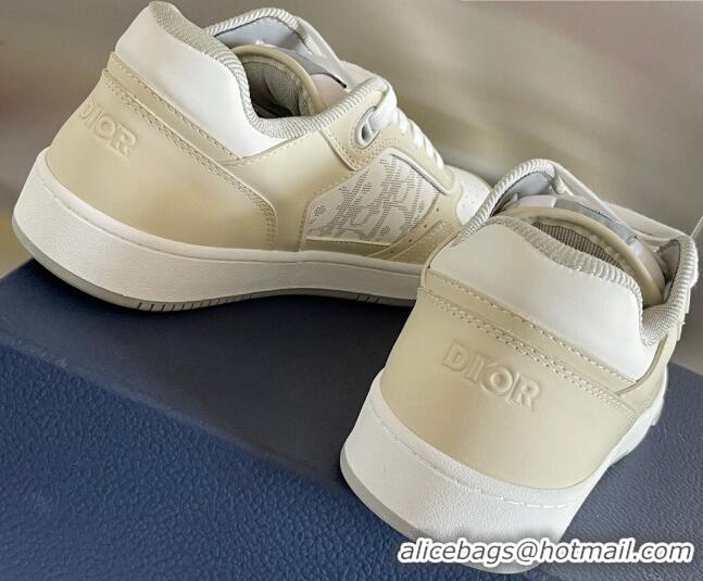 Generous Dior B27 Low-Top Sneakers in Calfskin White/Beige 2122678