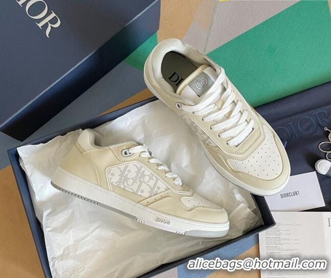 Generous Dior B27 Low-Top Sneakers in Calfskin White/Beige 2122678