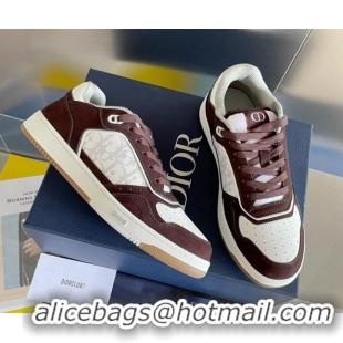 Unique Style Dior B27 Low-Top Sneakers in Calfskin and Suede White/Brown 2122679