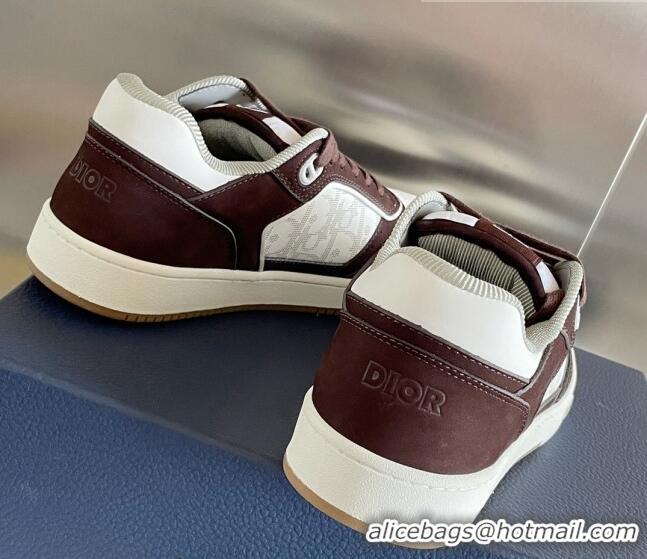 Unique Style Dior B27 Low-Top Sneakers in Calfskin and Suede White/Brown 2122679