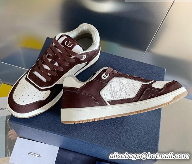 Unique Style Dior B27 Low-Top Sneakers in Calfskin and Suede White/Brown 2122679