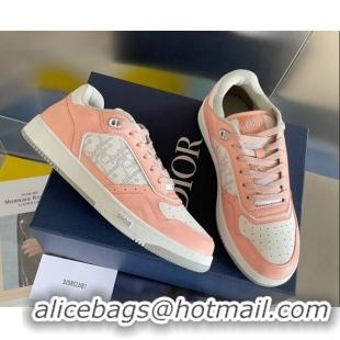 Luxurious Dior B27 Low-Top Sneakers in Calfskin White/Pink 2122680