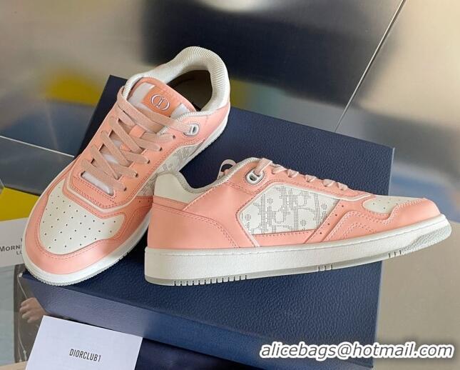 Luxurious Dior B27 Low-Top Sneakers in Calfskin White/Pink 2122680