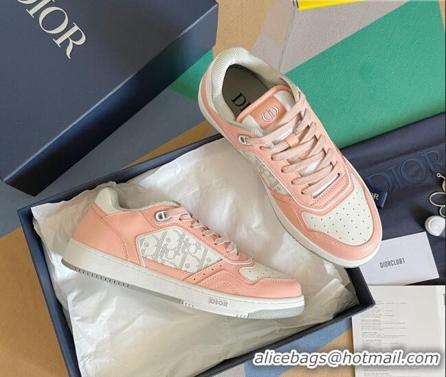 Luxurious Dior B27 Low-Top Sneakers in Calfskin White/Pink 2122680