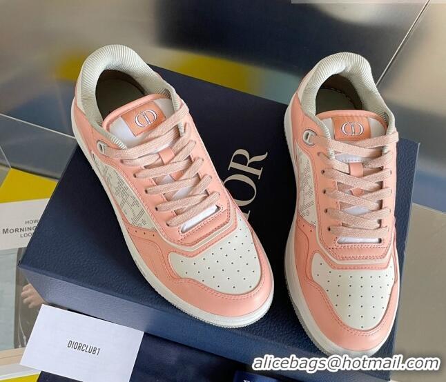 Luxurious Dior B27 Low-Top Sneakers in Calfskin White/Pink 2122680