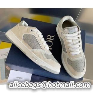 Best Price Dior B27 Low-Top Sneakers in Calfskin Cream White/Grey 2122681