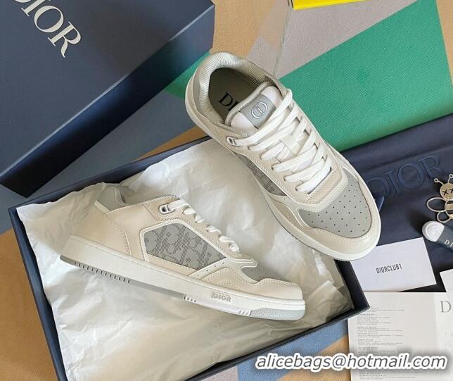 Best Price Dior B27 Low-Top Sneakers in Calfskin Cream White/Grey 2122681