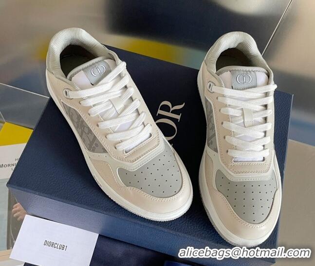 Best Price Dior B27 Low-Top Sneakers in Calfskin Cream White/Grey 2122681