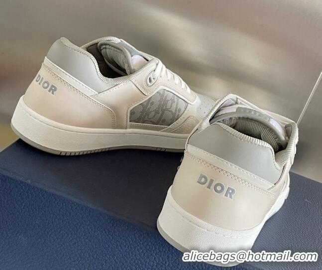 Best Price Dior B27 Low-Top Sneakers in Calfskin Cream White/Grey 2122681