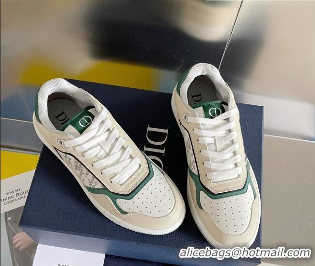 Purchase Dior B27 Low-Top Sneakers in Calfskin Light Beige/White/Green 2122682