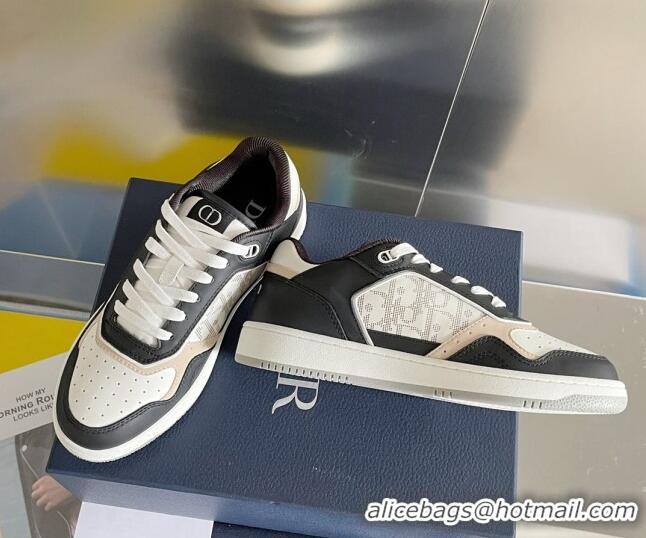 Good Quality Dior B27 Low-Top Sneakers in Calfskin White/Black 122683