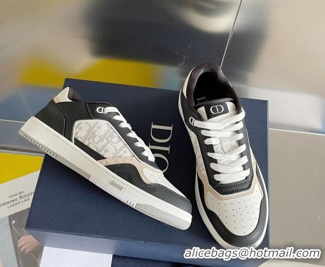 Good Quality Dior B27 Low-Top Sneakers in Calfskin White/Black 122683