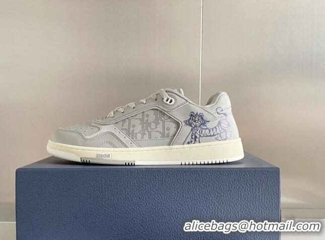 Good Looking Dior B27 Low-Top Sneakers in Calfskin Grey 122684