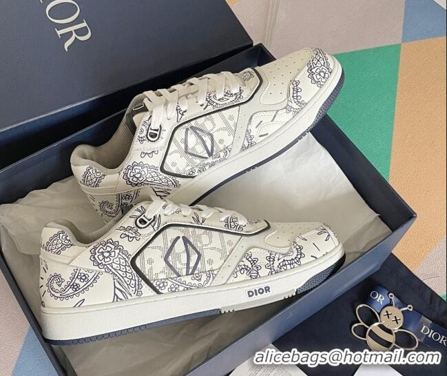 Good Quality Dior B27 Low-Top Sneakers in Print Calfskin White 2122687