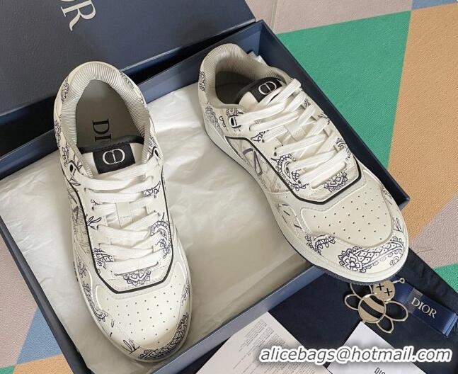 Good Quality Dior B27 Low-Top Sneakers in Print Calfskin White 2122687