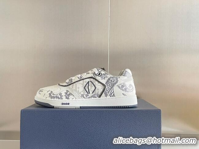 Good Quality Dior B27 Low-Top Sneakers in Print Calfskin White 2122687