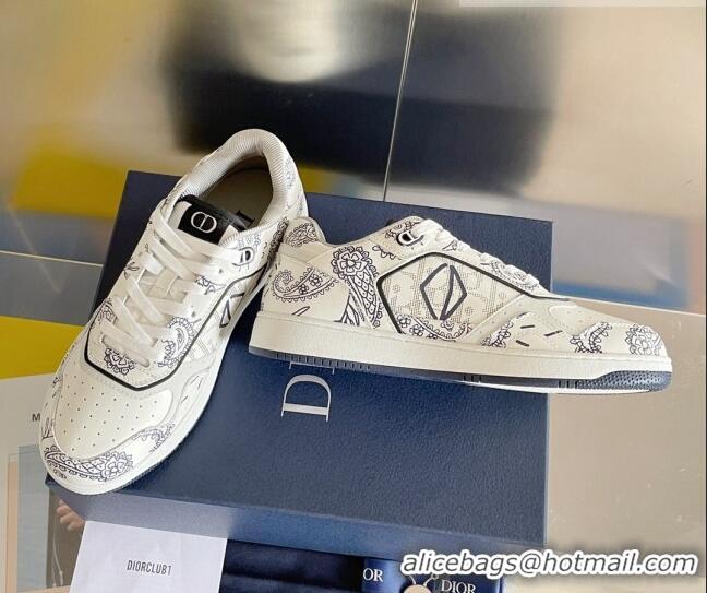 Good Quality Dior B27 Low-Top Sneakers in Print Calfskin White 2122687