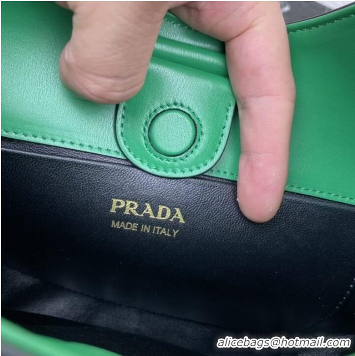 Big Discount Prada Leather shoulder bag 1BC179 green